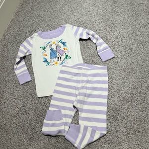 Hanna Andersson frozen lavender long John’s pjs 85cm 2t